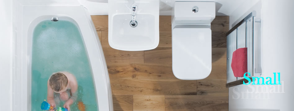 Small bathroom design with whirlpool bath